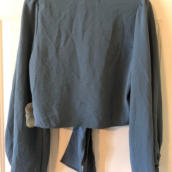 NWT Altar’d State Korah Crop Top, China Blue, Size Medium - Picture 3 of 5